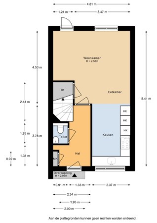 Floorplan - Van der Zaanstraat 1, 3317 WT Dordrecht